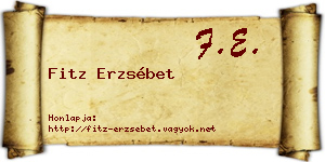 Fitz Erzsébet névjegykártya