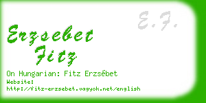erzsebet fitz business card